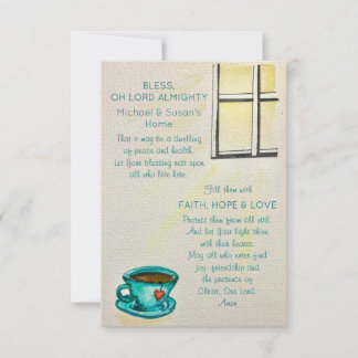 Personalized Bless This Home – Prayer Card Inbjudningar