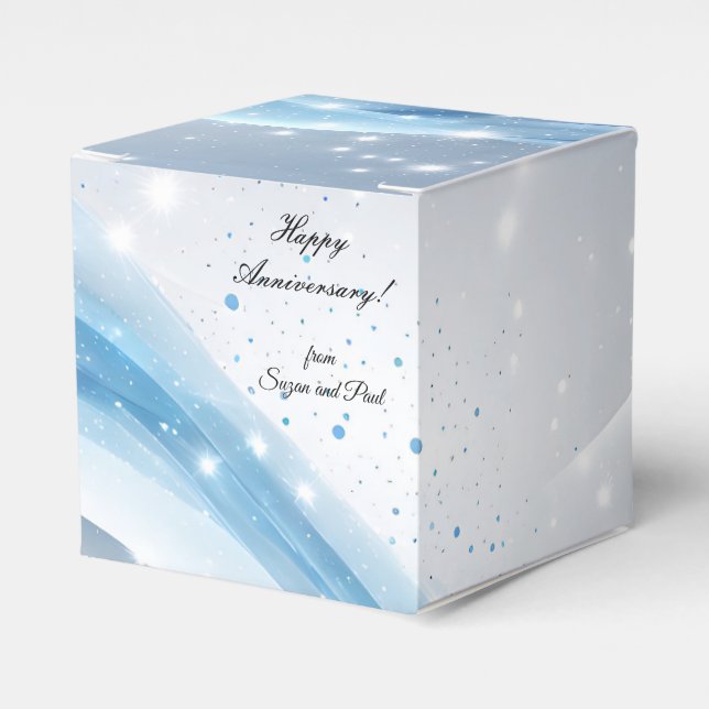 Personalized Blue Anniversary Gift Box  Presentaskar (Framsidan Sidan)