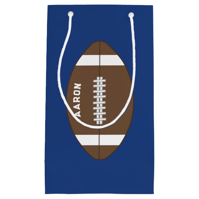Personalized Blue Football Gift Bag (Framsidan)