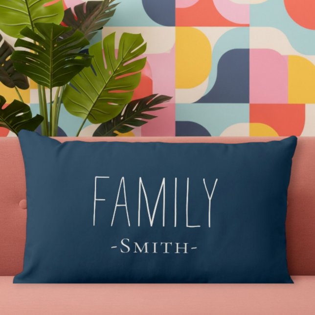 Personalized Blue Lumbar Cushion – Elegant Lumbarkudde (Skapare uppladdad)