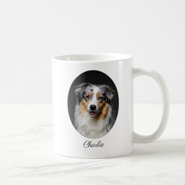 Personalized Blue Merle Aussie by My Side Kaffemugg (Höger)