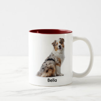 Personalized Blue Merle Aussie “I Own You” Två-Tonad Mugg