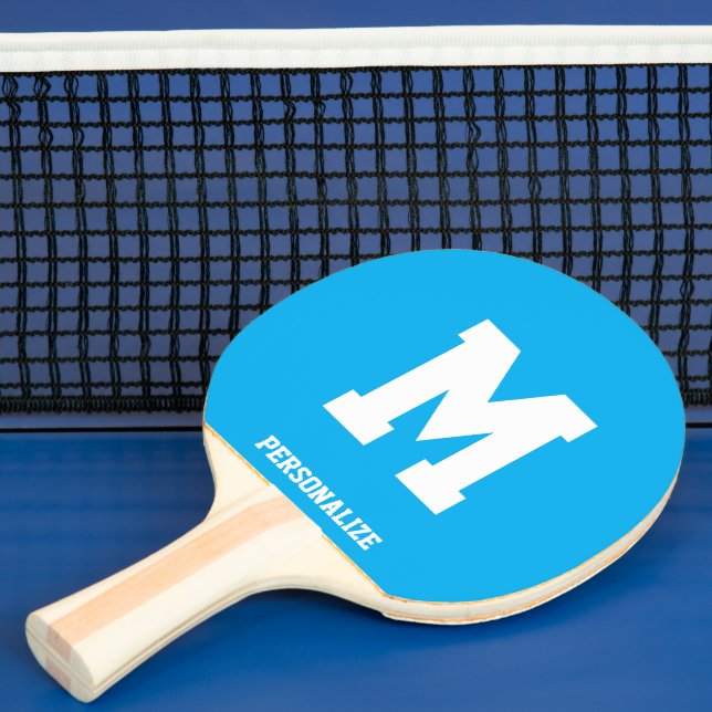 Personalized blue ping pong table tennis paddle pingisracket (Insitu)
