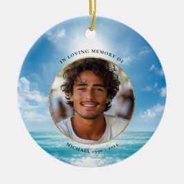 Personalized Blue Sky Memorial Ornament