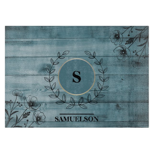 Personalized Bluewood Kitchen Cutting Board (Framsidan)