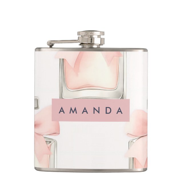 Personalized Blush Perfume Bottle Coquette Pattern Fickplunta (Framsidan)
