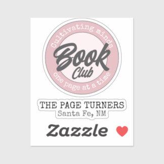 Personalized Book Club Name + Logo Klistermärken