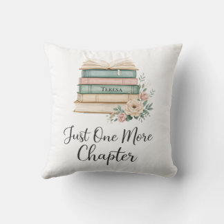 Personalized Book Lover “Just One More Chapter Kudde