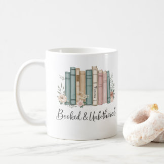 Personalized “Booked & Unbothered” Reader Gift Kaffemugg
