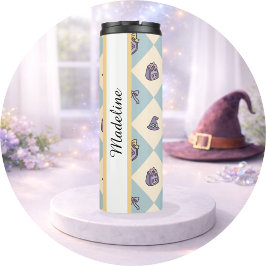 Personalized Bookish Girl Tumbler Wizard Blue