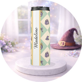 Personalized Bookish Girl Tumbler Wizard Green