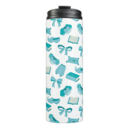 Personalized Bookish Girly Teal Cute Bow Name