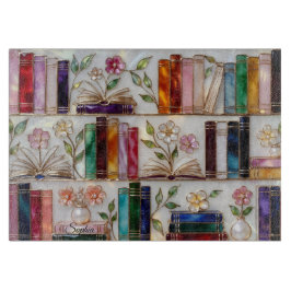 Personalized Bookshelf Kitchen Cutting Board