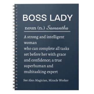 Personalized Boss Lady Definition Notebook Funny Anteckningsbok