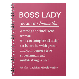 Personalized Boss Lady Definition Notebook Funny Anteckningsbok