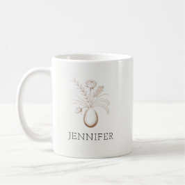 Personalized Botanical Easter Mug Elegant Gift Kaffemugg