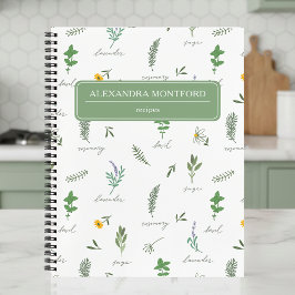 Personalized Botanical Recipe Notebook