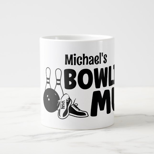 Personalized Bowling Mug Gift Jumbo-Tasse Jumbo Mugg (Framsidan)