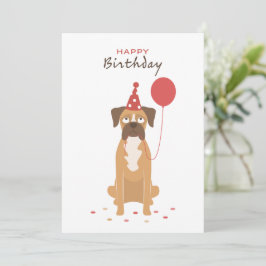 Personalized Boxer Birthday Card, boxer lover card Julkort