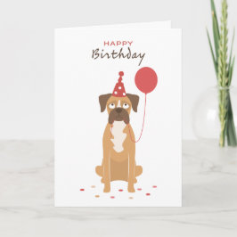 Personalized Boxer Birthday Card, boxer lover card Kort