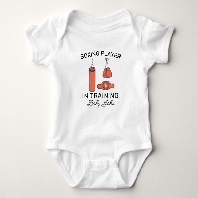 Personalized Boxing Name - Box Player in Training T Shirt (Framsida)
