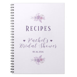 Personalized Bridal Shower Baked Goods Recipe Book Anteckningsbok