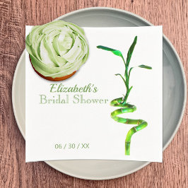 Personalized Bridal Shower Lucky Bamboo  Pappersservett