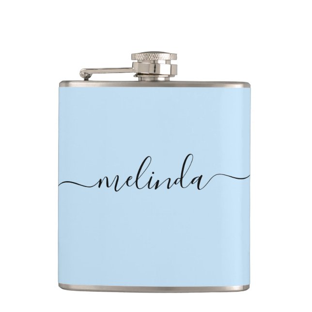 Personalized Bridesmaid Gift Pastel Blue Wedding Fickplunta (Framsidan)