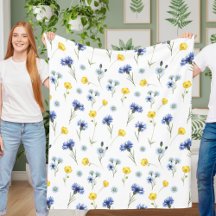 Personalized Bright Wildflower Poppy Cornflower