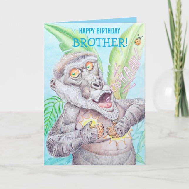 Personalized Brother's Birthday Greeting Card  Kort (Framsida)