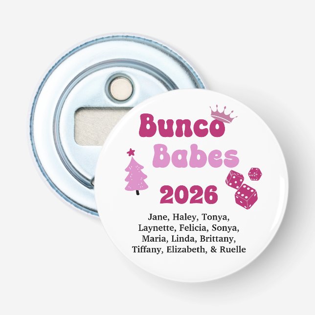 Personalized Bunco Babe  Flasköppnare (Framsidan)