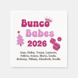 Personalized Bunco Babe Pappersservett