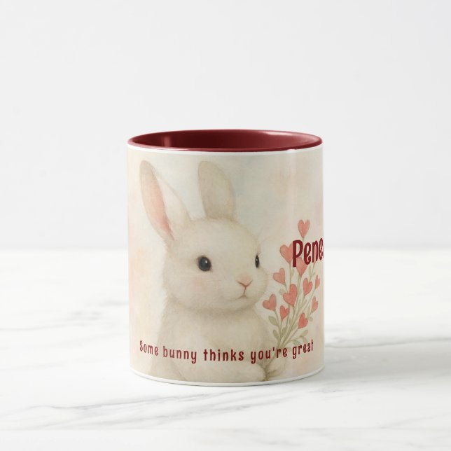 Personalized Bunny Mug  Mugg (Center)