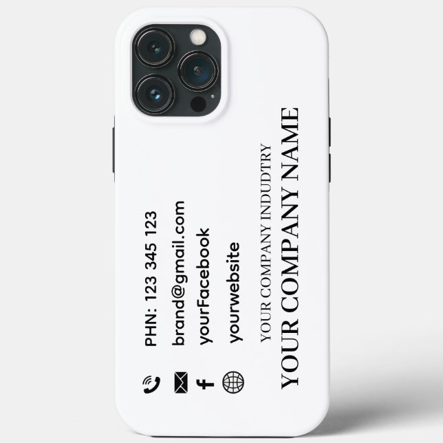Personalized Business Card Promo iphone case (Baksida)