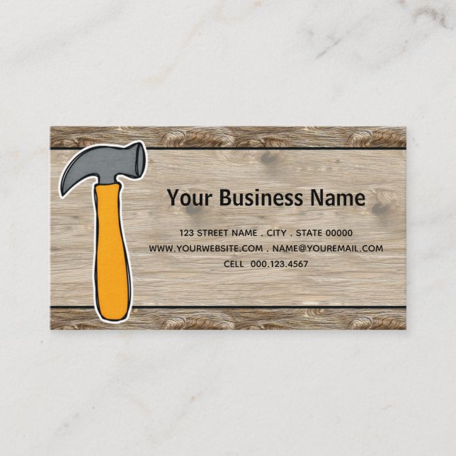 Personalized Business Cards - Handyman Visitkort (Framsida)