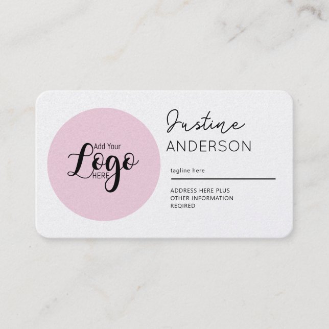 Personalized Business Cards with Logo & Social Visitkort (Framsida)