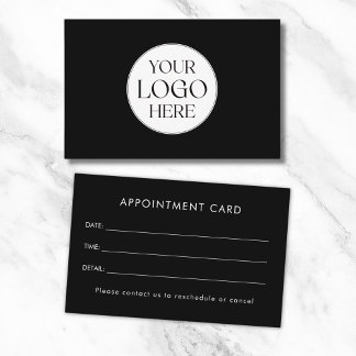 Personalized Business Logo Simple Appointment Card Visitkort