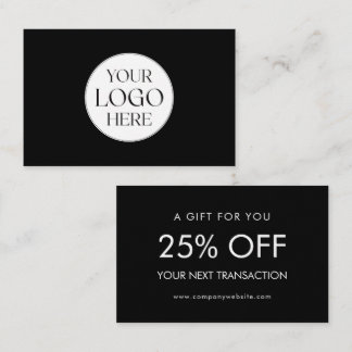 Personalized Business Logo Simple Discount Card Visitkort