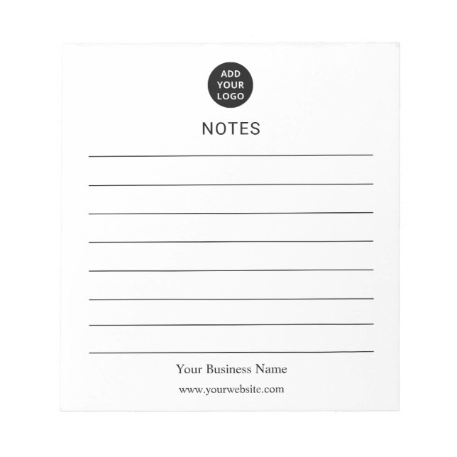 Personalized Business Notes Notepad Anteckningsblock (Framsida)