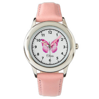 Personalized Butterfly Kids' Watch for Girls Armbandsur