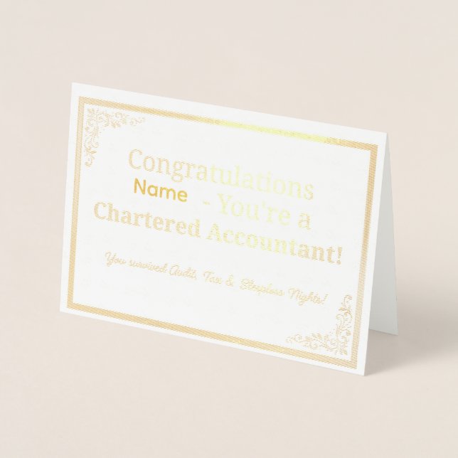 Personalized CA Congratulations Card  Folierat Kort (Framsida)