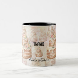 personalized Cake Mug - Custom Name Baker Gift Två-Tonad Mugg