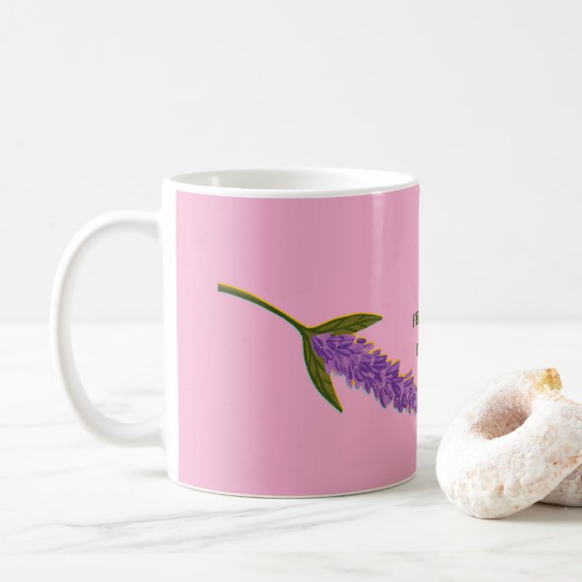 Personalized Calm & Serenity Floral Aesthetic Pink Kaffemugg (Med munk)