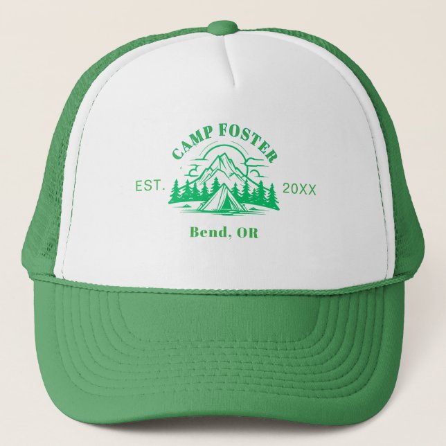 Personalized Camp Trip Hat Custom Summer Family  Keps (Framsida)
