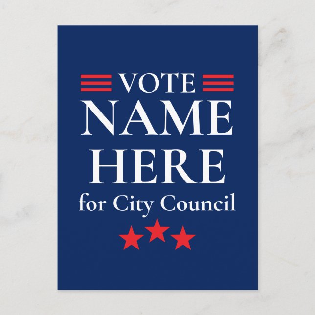 Personalized Campaign Election Vykort (Framsida)