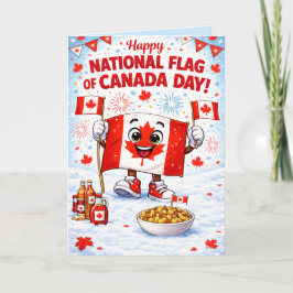Personalized Canada Flag Day Greeting Card  Kort