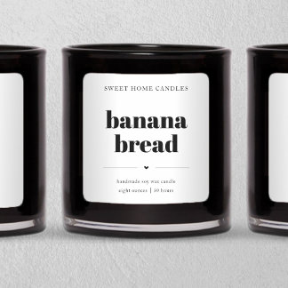 Personalized Candle Label, Boutique Fyrkantigt Klistermärke