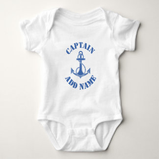 Personalized captain name anchor t shirt