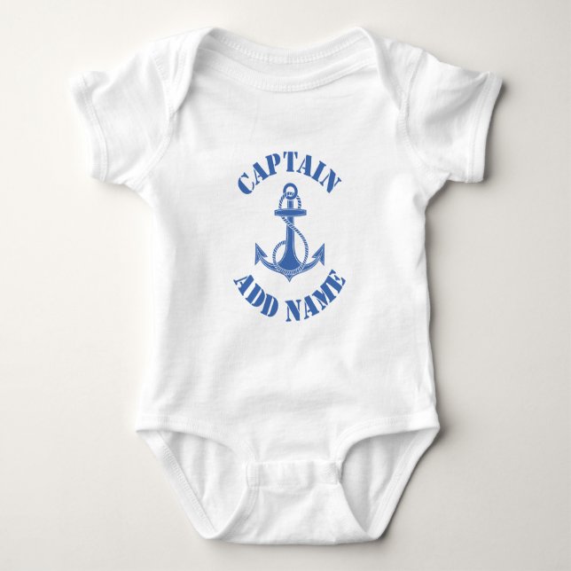 Personalized captain name anchor t shirt (Framsida)