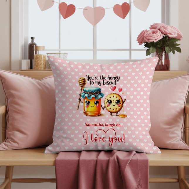 Personalized Cartoon Food Valentine Love Pillow Kudde (Personalized Cartoon Food Valentine Love Pillow)